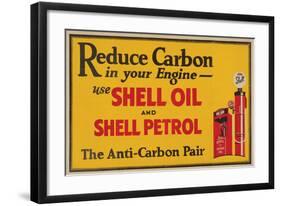 Shell Reduce Carbon-null-Framed Art Print