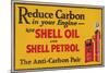 Shell Reduce Carbon-null-Mounted Art Print