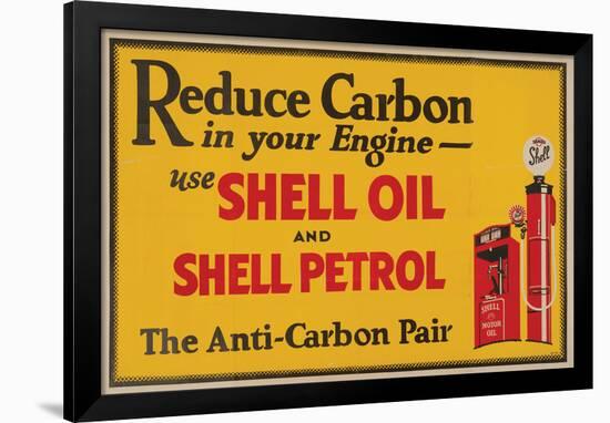 Shell Reduce Carbon-null-Framed Art Print