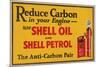 Shell Reduce Carbon-null-Mounted Art Print