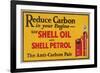 Shell Reduce Carbon-null-Framed Art Print