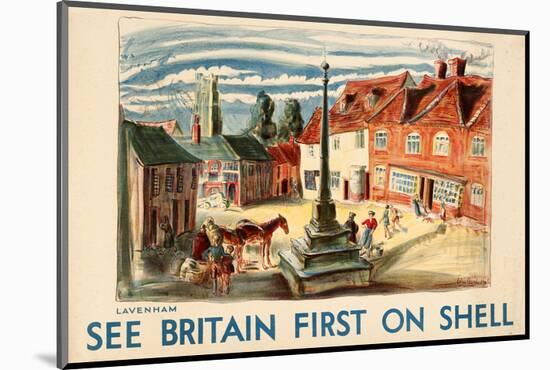 Shell See Britain Lavenham-null-Mounted Art Print