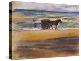 Shell Seekers on the Beach-Max Liebermann-Stretched Canvas