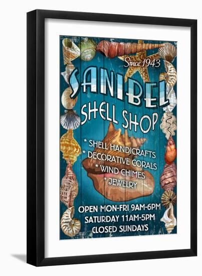 Shell Shop - Sanibel, Florida-Lantern Press-Framed Art Print