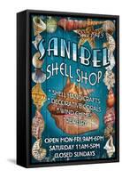 Shell Shop - Sanibel, Florida-Lantern Press-Framed Stretched Canvas