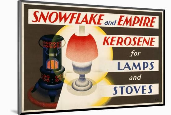 Shell Snowflake Kerosene-null-Mounted Art Print
