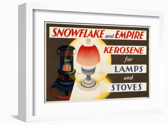 Shell Snowflake Kerosene-null-Framed Art Print