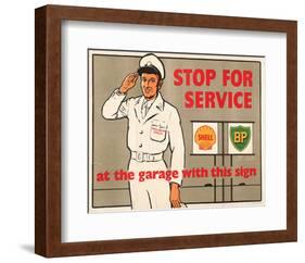 Shell Stop for Service-null-Framed Art Print