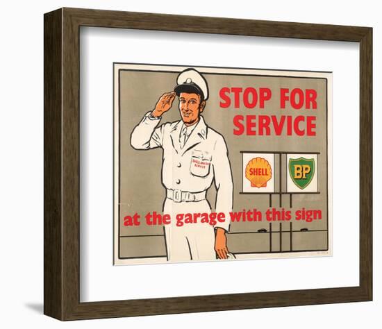 Shell Stop for Service-null-Framed Art Print