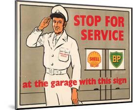 Shell Stop for Service-null-Mounted Art Print