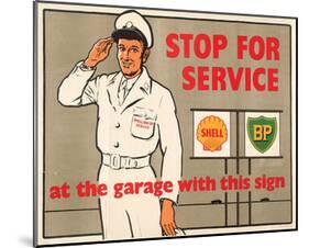 Shell Stop for Service-null-Mounted Art Print