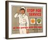 Shell Stop for Service-null-Framed Art Print