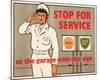 Shell Stop for Service-null-Mounted Art Print