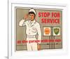 Shell Stop for Service-null-Framed Art Print