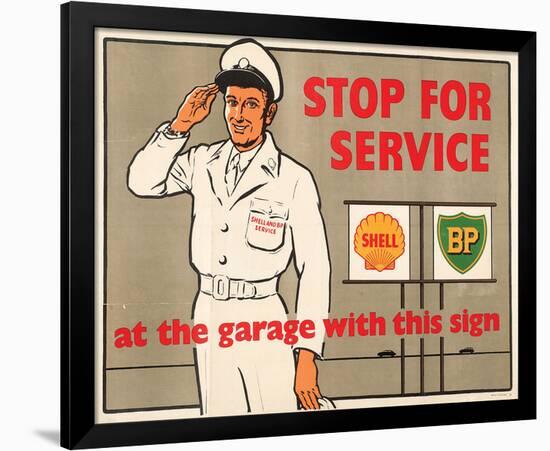 Shell Stop for Service-null-Framed Art Print