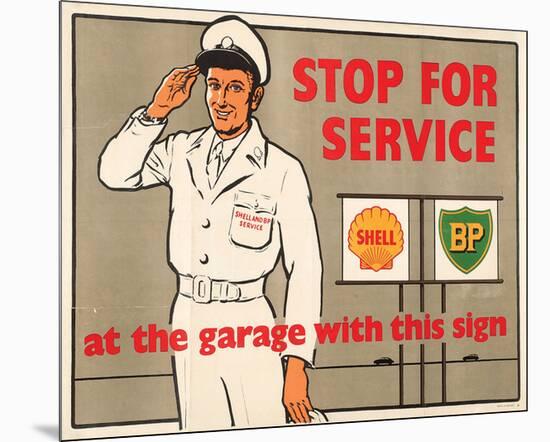 Shell Stop for Service-null-Mounted Art Print