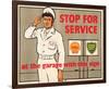 Shell Stop for Service-null-Framed Art Print