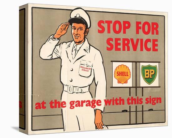 Shell Stop for Service-null-Stretched Canvas