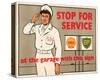 Shell Stop for Service-null-Stretched Canvas