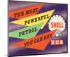 Shell the Most Powerful Petrol-null-Mounted Art Print