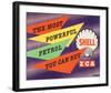 Shell the Most Powerful Petrol-null-Framed Art Print