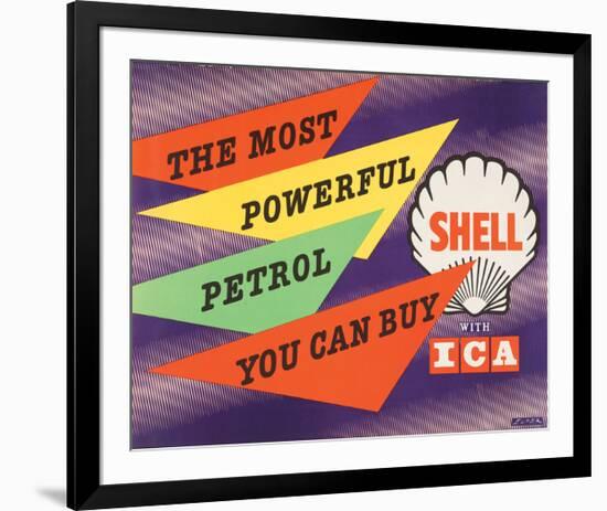 Shell the Most Powerful Petrol-null-Framed Art Print