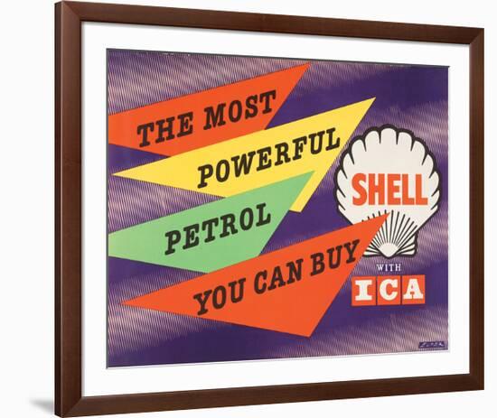 Shell the Most Powerful Petrol-null-Framed Art Print