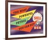 Shell the Most Powerful Petrol-null-Framed Art Print