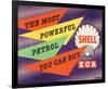 Shell the Most Powerful Petrol-null-Framed Art Print