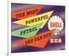 Shell the Most Powerful Petrol-null-Framed Art Print