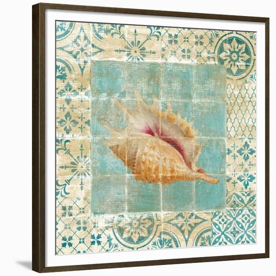 Shell Tiles II Blue-Danhui Nai-Framed Premium Giclee Print