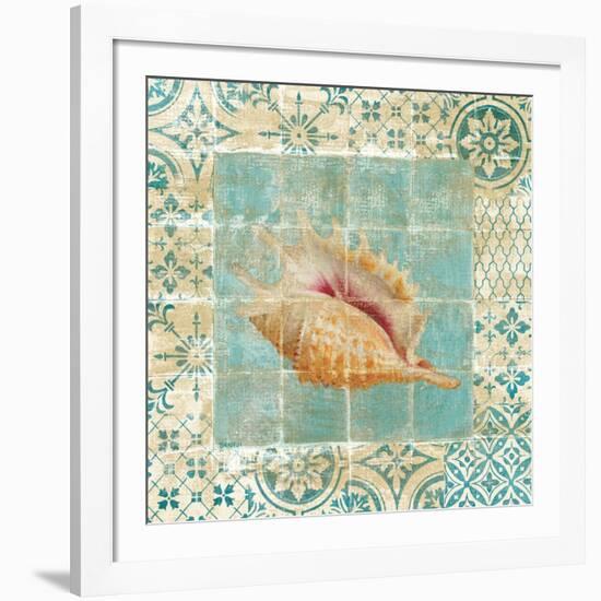 Shell Tiles II Blue-Danhui Nai-Framed Art Print