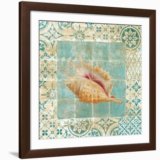 Shell Tiles II Blue-Danhui Nai-Framed Art Print