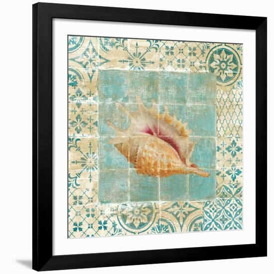 Shell Tiles II Blue-Danhui Nai-Framed Art Print