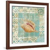 Shell Tiles II Blue-Danhui Nai-Framed Art Print