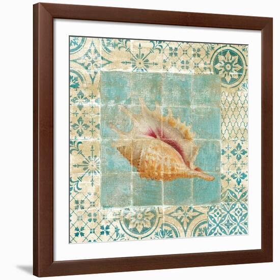 Shell Tiles II Blue-Danhui Nai-Framed Art Print