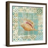 Shell Tiles II Blue-Danhui Nai-Framed Art Print