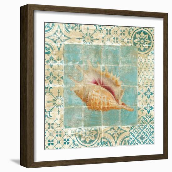 Shell Tiles II Blue-Danhui Nai-Framed Art Print