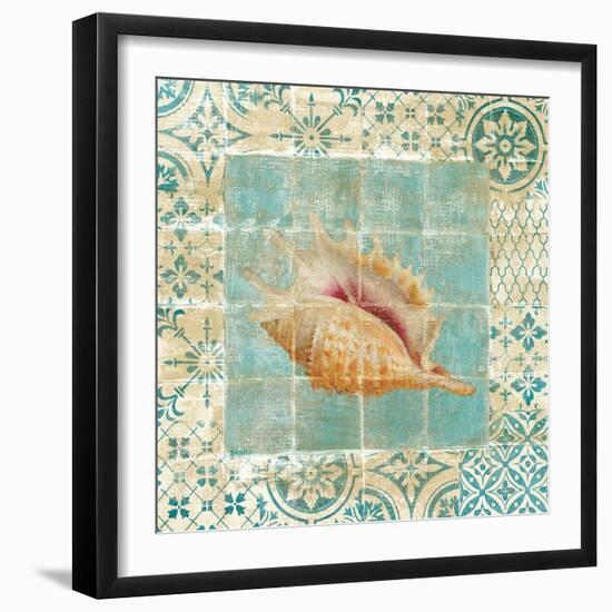 Shell Tiles II Blue-Danhui Nai-Framed Art Print