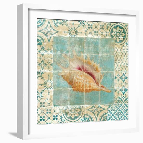 Shell Tiles II Blue-Danhui Nai-Framed Art Print