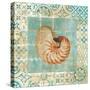 Shell Tiles III Blue-Danhui Nai-Stretched Canvas