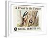 Shell Tractor Oil - Farmer-null-Framed Art Print