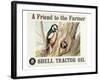 Shell Tractor Oil - Farmer-null-Framed Art Print