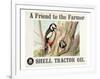 Shell Tractor Oil - Farmer-null-Framed Art Print