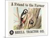 Shell Tractor Oil - Farmer-null-Mounted Art Print
