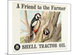 Shell Tractor Oil - Farmer-null-Mounted Art Print