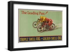 Shell Triple Oil & Golden Oil-null-Framed Art Print