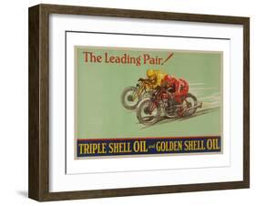 Shell Triple Oil & Golden Oil-null-Framed Art Print
