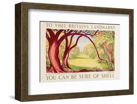 Shell Visit Britain Wiltshire-null-Framed Art Print