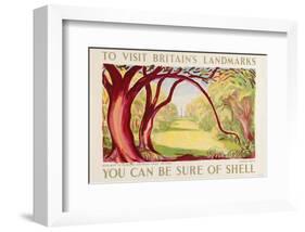 Shell Visit Britain Wiltshire-null-Framed Art Print